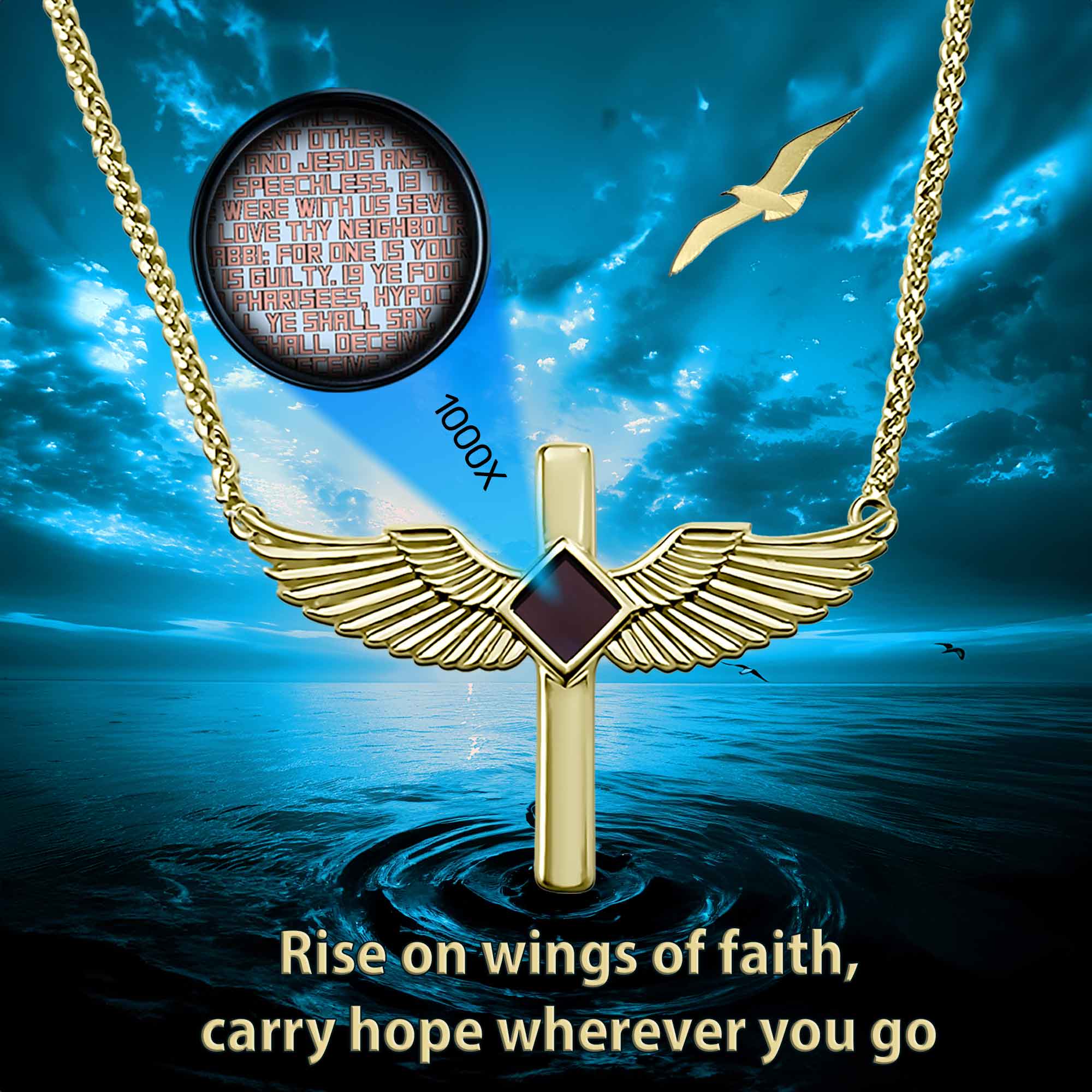 Gold Jewellery Shop Offering Heart Pendant With Miniature Bible Inside from My Nano Jewelry
